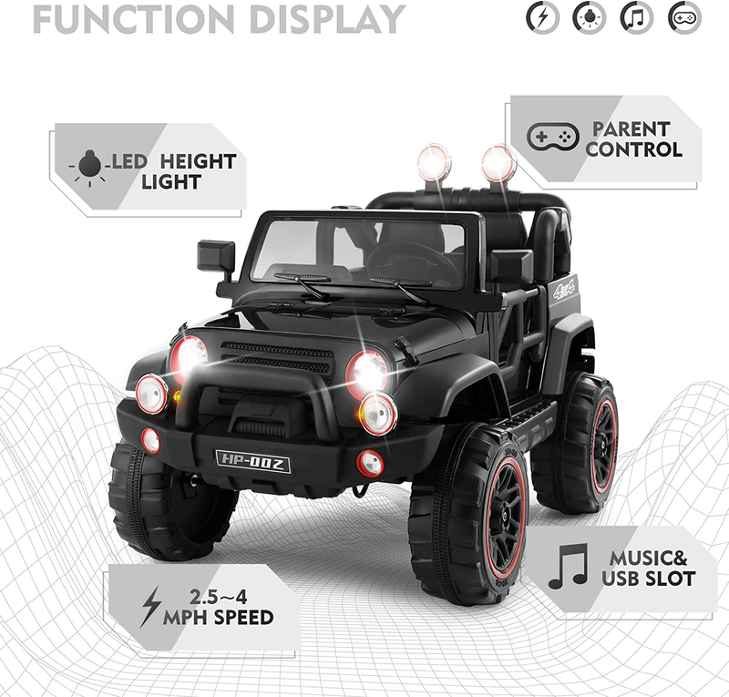 Load image into Gallery viewer, 2 Seater Electric Ride-on Truck with Car Cover and Parental Remote Control - 12V Kids Vehicle
