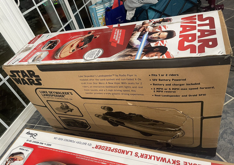 Load image into Gallery viewer, Radio Flyer Star Wars 12V Luke Skywalkers Landspeeder Electric Ride On - Brand New
