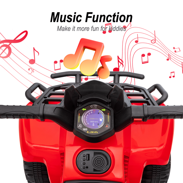 Load image into Gallery viewer, Red 6V Electric Four-Wheeler Ride on Toy for Toddlers - Perfect for Little Adventurers!
