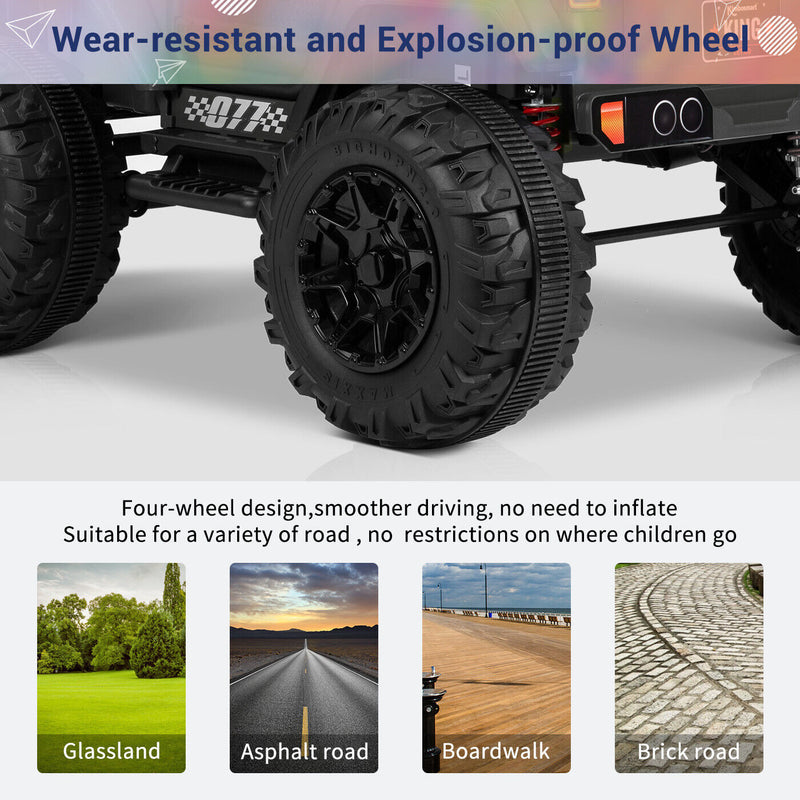 Load image into Gallery viewer, Kimbosmart Electric 24V All-Terrain Children&#39;s Ride-On Truck with MP3 Player, LED Lights, and Remote Control
