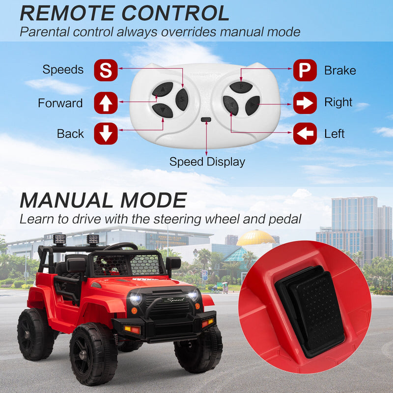 Load image into Gallery viewer, 12V Kids Ride-On Truck with Remote Control, Power Wheels, and LED Lights
