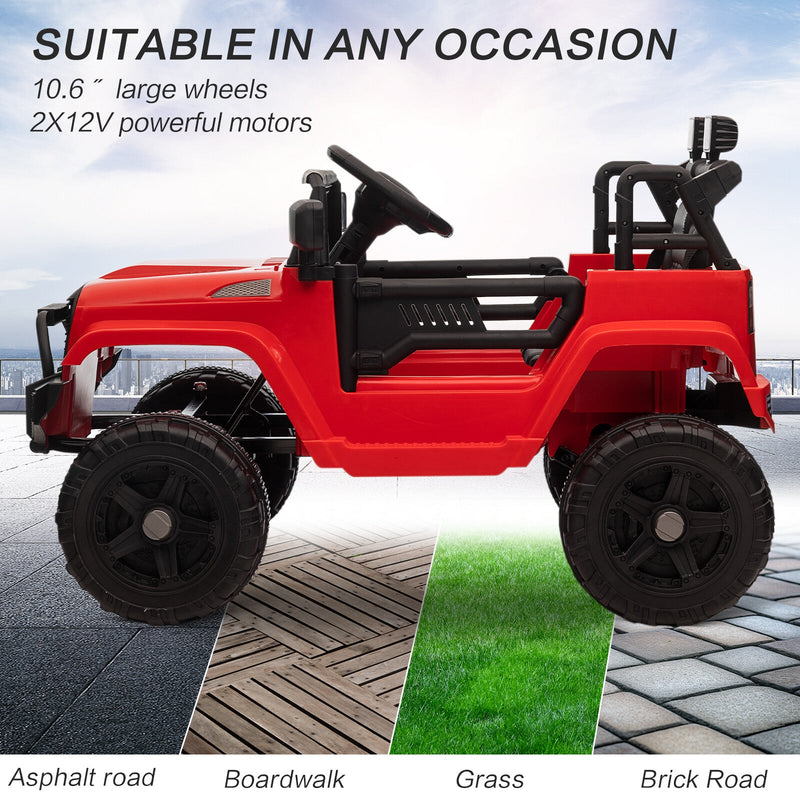 Load image into Gallery viewer, 12V Battery-Powered Kids Ride-On Off-Road Truck Toy with Parent Remote Control
