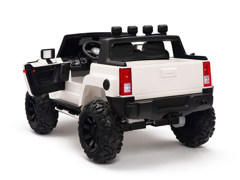 Load image into Gallery viewer, 12V Children&#39;s White HumStyle Truck Ride On with Remote Control
