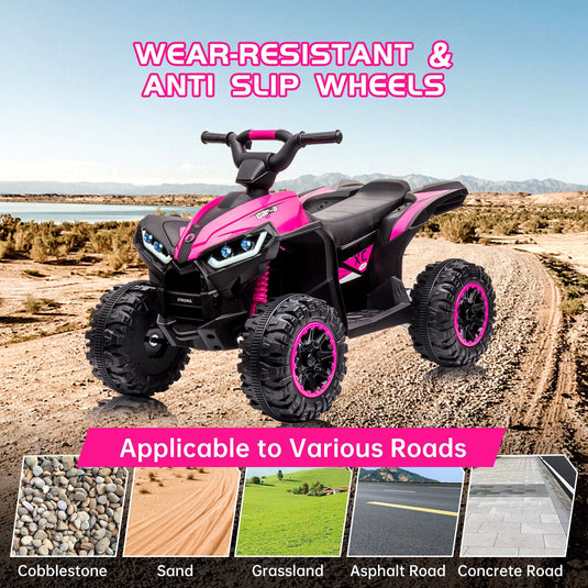 Electric 4-Wheels Car Truck ATV for Kids Ages 3+: 12V Battery Powered Ride On Toy