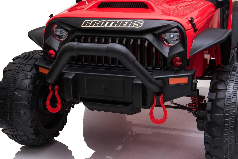 Load image into Gallery viewer, JEEP Dual Control Kids Electric Ride-On Car with Foot Pedal, LED Lights, Music Player, USB, Bluetooth
