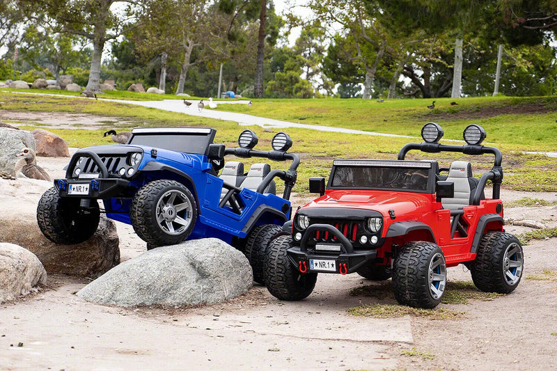 Load image into Gallery viewer, 12V CHILDREN&#39;S RIDE-ON JEEP TRUCK CAR, DUAL POWERFUL MOTORS, TWO SEAT CAPACITY, HIGH-GRIP TYRES, LED LIGHTS &amp; REMOTE CONTROL
