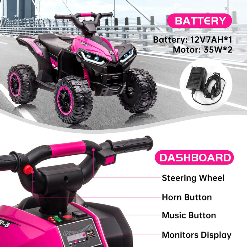 Load image into Gallery viewer, Electric 4-Wheels Car Truck ATV for Kids Ages 3+: 12V Battery Powered Ride On Toy
