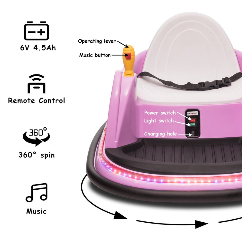 Load image into Gallery viewer, 6V Electric Ride-On Bumper Car with Remote Control for Kids and Toddlers
