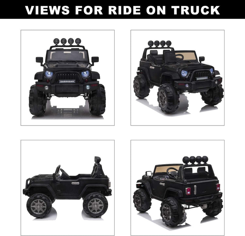 Load image into Gallery viewer, 12V Electric Ride-On Pickup Truck for Kids with 3 Speeds and Remote Control
