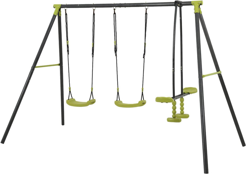 Load image into Gallery viewer, Triple Metal Children’s Swing Set Safe for Outdoor Play Supports up to 440lbs
