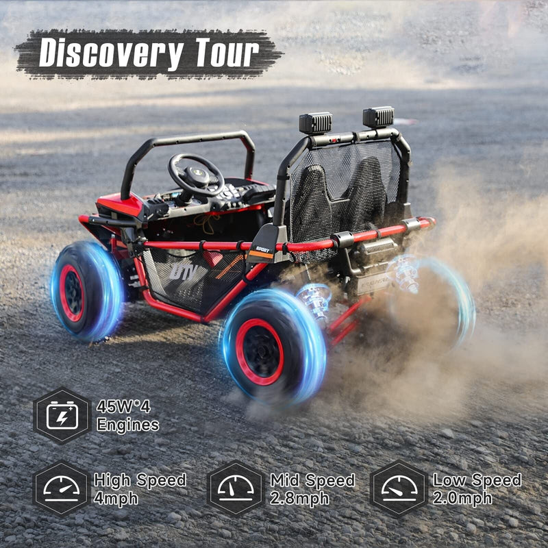 Load image into Gallery viewer, ELEMARA 2 Seater Kids&#39; Ride-on Car, 12V Battery-Powered Off-Road UTV Toy, 4 Wheel Drive
