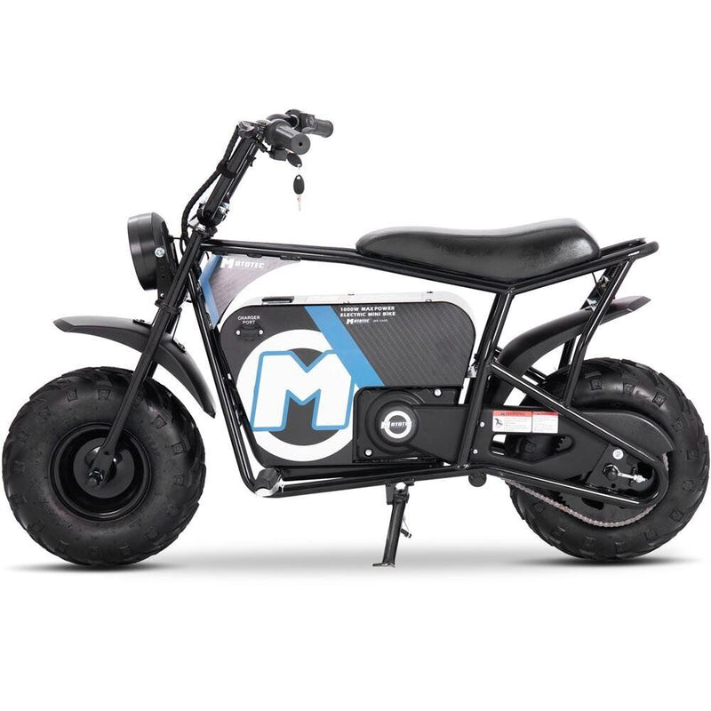Load image into Gallery viewer, MotoTec 48v 1000w Electric-Powered Mini Motorcycle in Sleek Black

