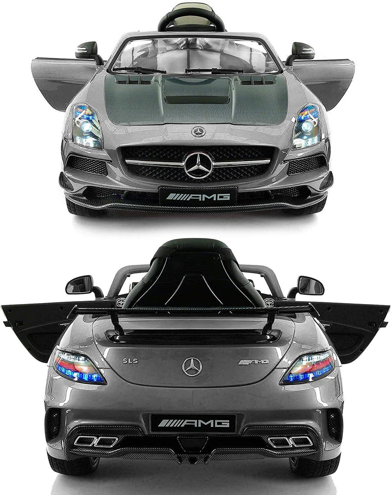 Load image into Gallery viewer, 2023 Carbon Silver SLS AMG Mercedes Benz Toy Car for Children 12V Electric Kids Ride-On Vehicle
