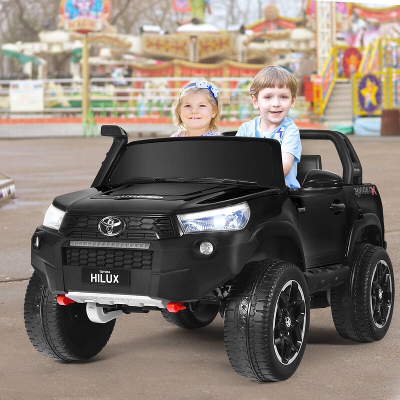 Load image into Gallery viewer, Licensed Toyota Hilux Ride On Truck Car 2-Seater 4WD with Remote Control - Painted Black
