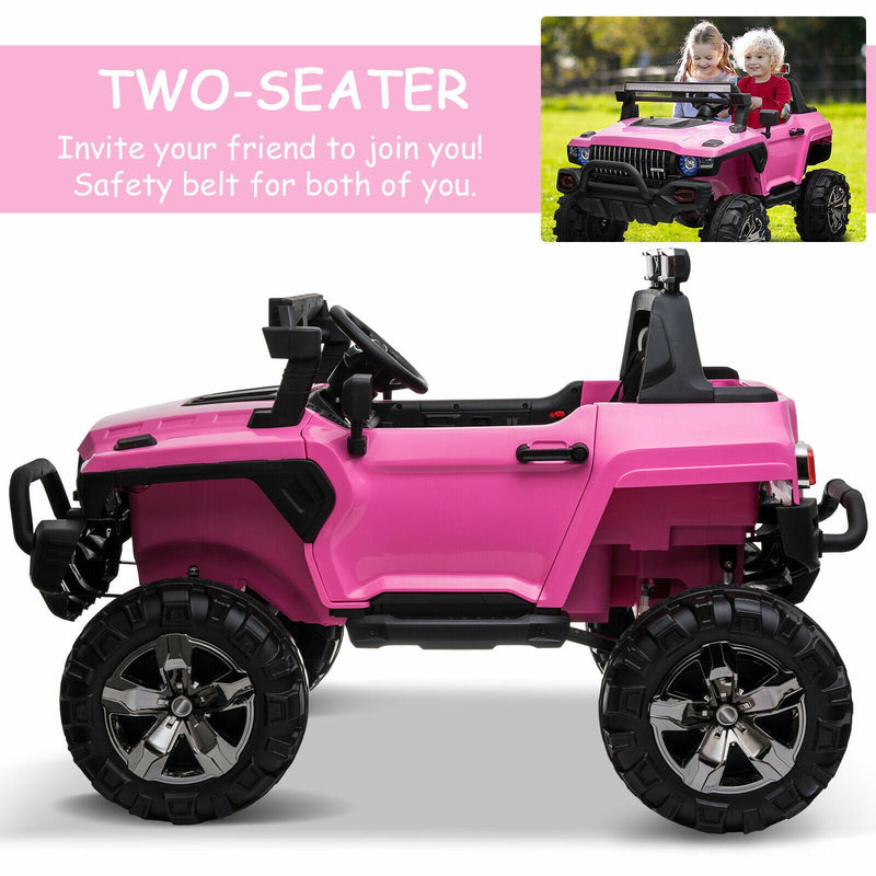Load image into Gallery viewer, 2-Seater Pink SUV Truck Ride On Car with Parental Remote Control - 12V Battery Powered
