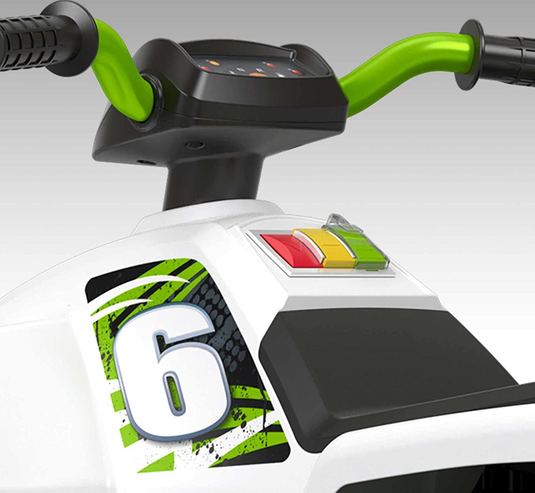 Power Wheels Racing ATV Electric Ride-On Toy with All-Terrain Traction