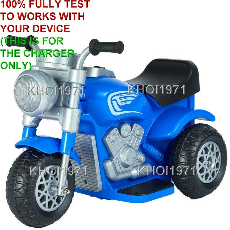 Load image into Gallery viewer, AC Wall Charger Adapter for 6V Battery 3-Wheel Ride-On Motorcycle Toy in Blue and Red
