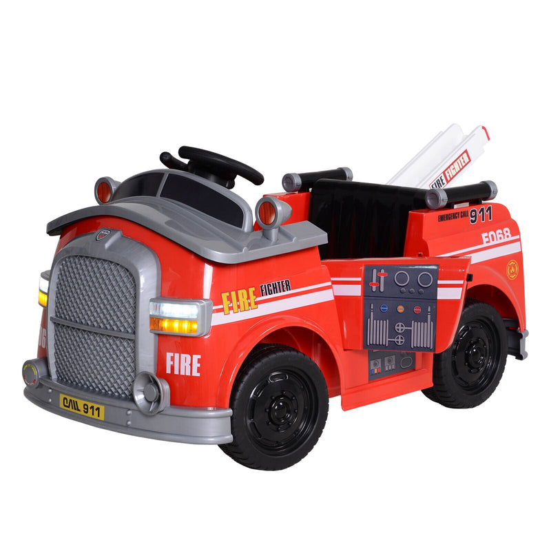 Load image into Gallery viewer, Interactive 6v Electric Fire Truck for Kids with Remote Control and Music
