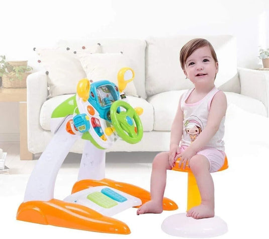 Interactive Toy Steering Wheel for Toddlers - Perfect for Imaginative Play and Motor Skills Development