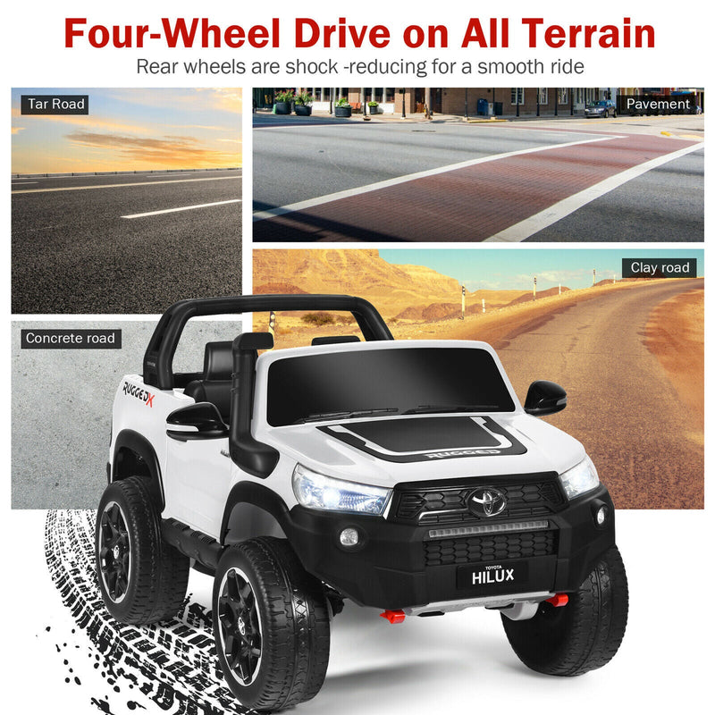 Load image into Gallery viewer, 2x12V Authorized Toyota Hilux Ride On Truck Car 2-Passenger 4WD with Remote Control
