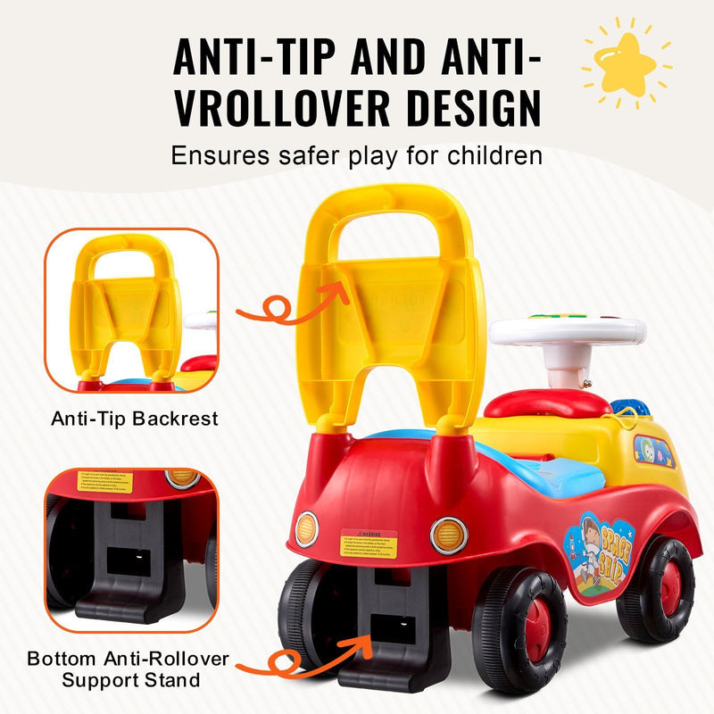 Load image into Gallery viewer, Toddler Ride-On Push Car with Music and Steering Wheel for Ages 1-3
