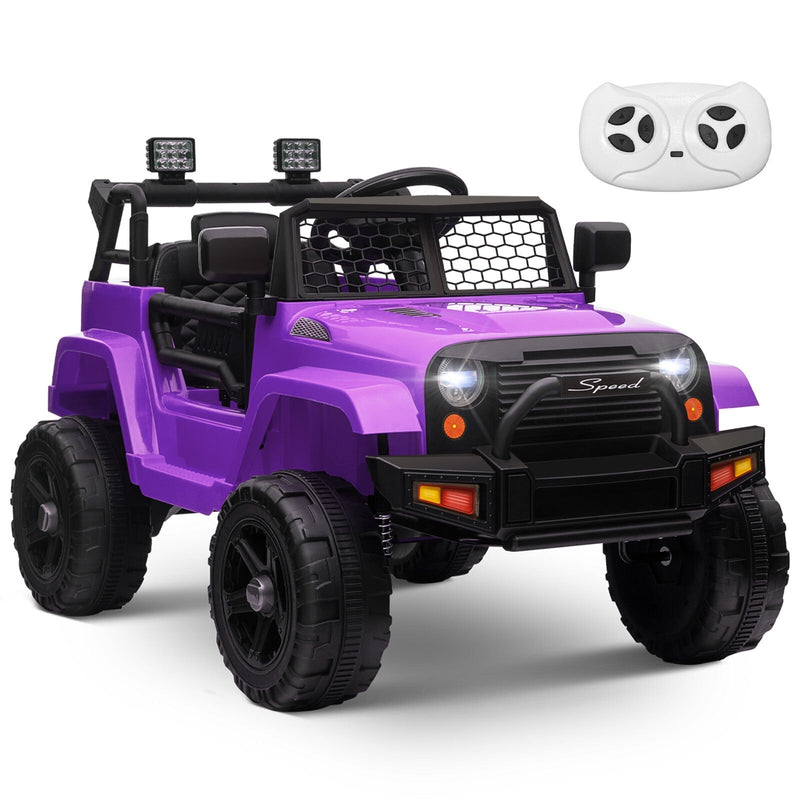 Load image into Gallery viewer, 12V Kids Ride-On Truck with Power Wheels, LED Lights, and Parental Remote Control
