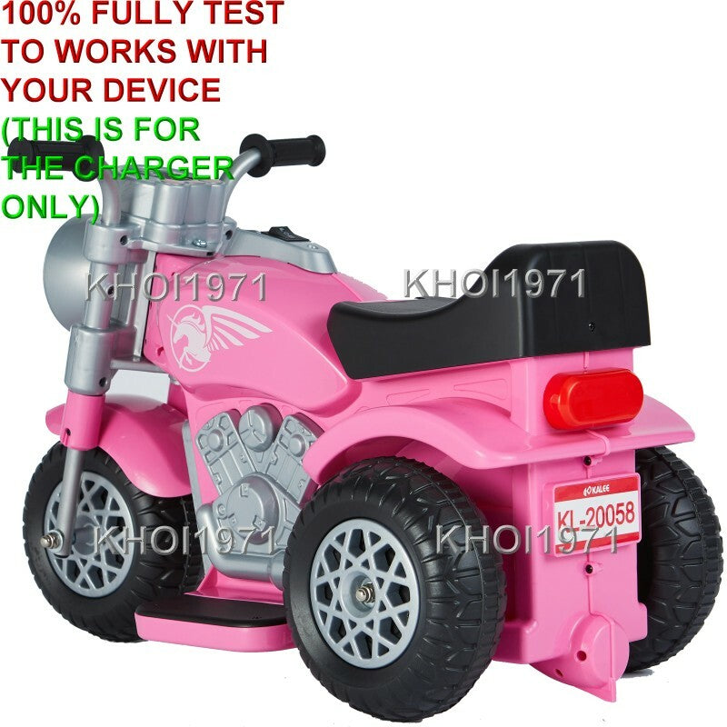 Load image into Gallery viewer, AC Wall Charger Adapter for 6V Battery 3-Wheel Ride-On Motorcycle Toy in Blue and Red
