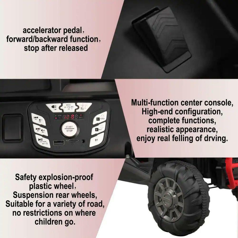 Load image into Gallery viewer, Battery Operated Kids SUV Ride-On Truck with MP3 Player, Bluetooth, LED Lights, and 3 Speed Options
