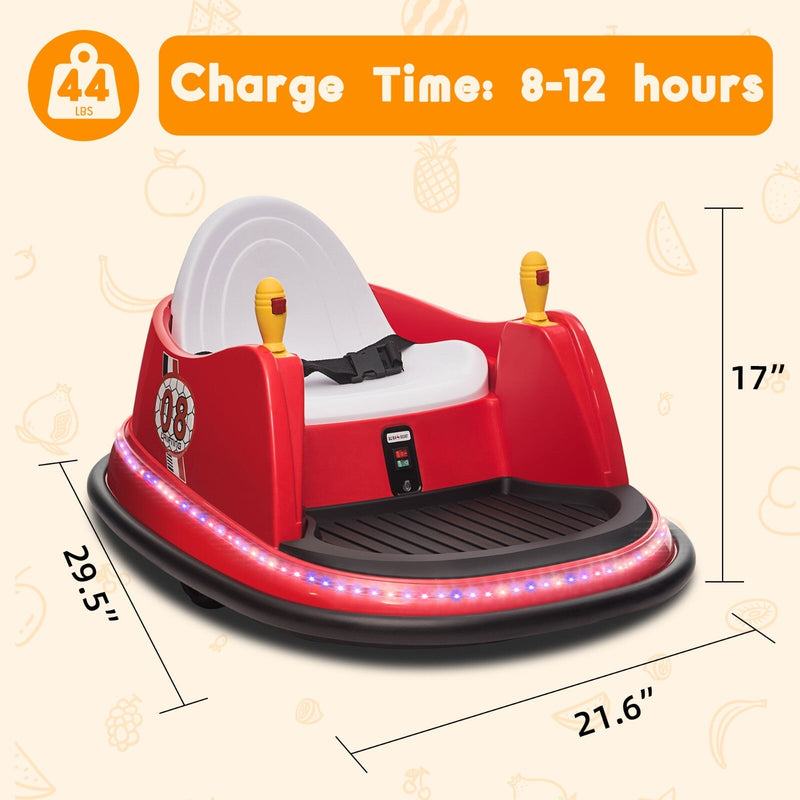 Load image into Gallery viewer, 6V Kids Ride-On Bumper Car with Remote Control, 360° Spin and Flashing Lights for Toddlers
