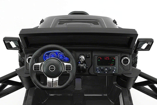 24V DUAL SEAT CHILDREN'S RIDE-ON VEHICLE JEEP CAR TOY WITH 2 HIGH-PERFORMANCE ENGINES, PNEUMATIC WHEELS, MUSIC PLAYER + REMOTE CONTROL