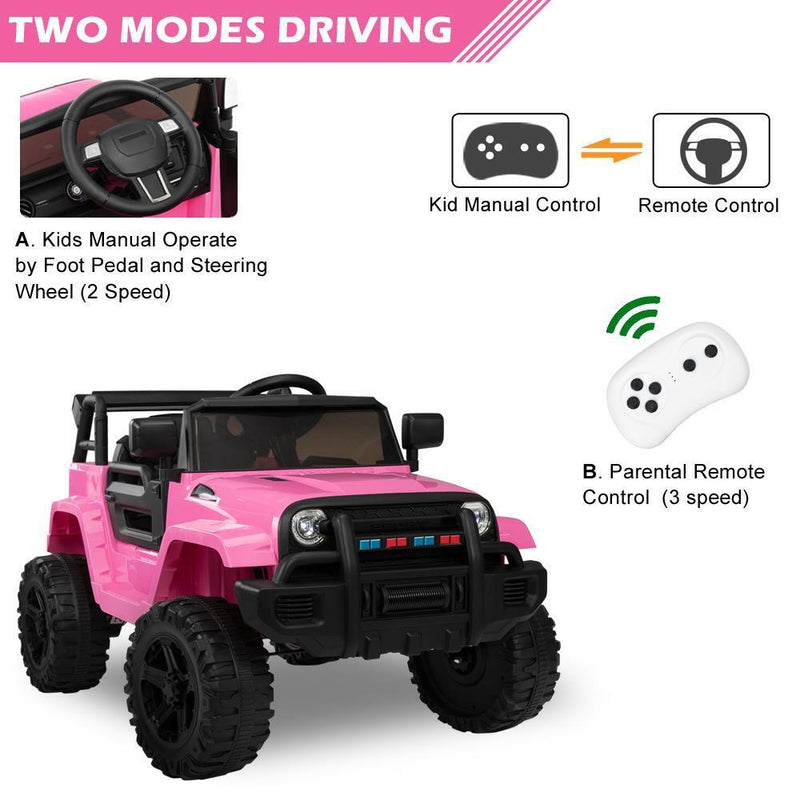 Load image into Gallery viewer, 12V Pink Ride-On Truck for Kids with Parent Remote Control
