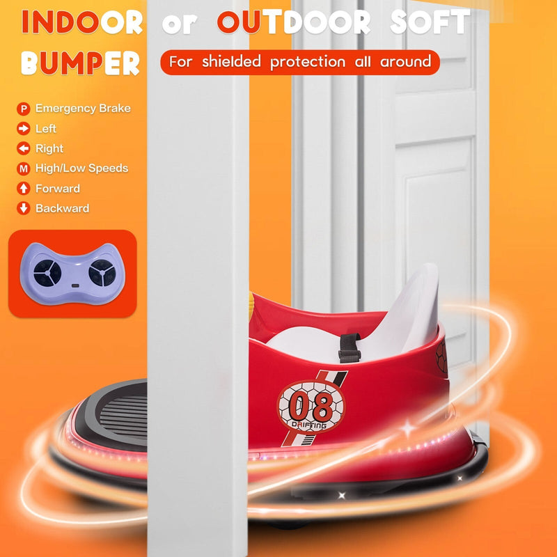 Load image into Gallery viewer, 6V Remote Control Ride-On Bumper Car for Toddlers with Flashing Lights
