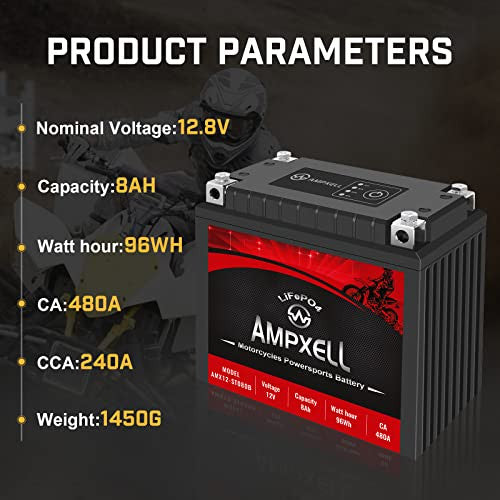 Load image into Gallery viewer, YTX14-BS 12V 8Ah Lithium Powersport ATV Motorcycle Battery with 480A CCA
