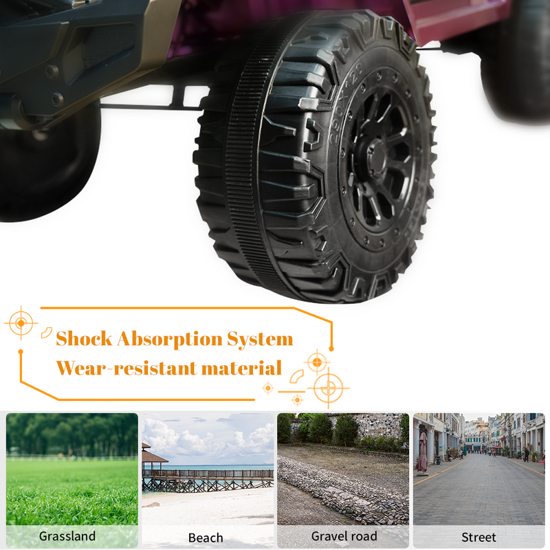 Load image into Gallery viewer, 12V Kids Ride-on Truck with Parental Remote Control and LED Lights - Purple
