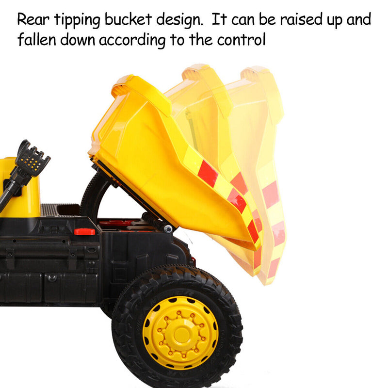 Load image into Gallery viewer, 12V Ride-On Dump Truck Battery Operated Construction Loader Vehicle with Remote Control
