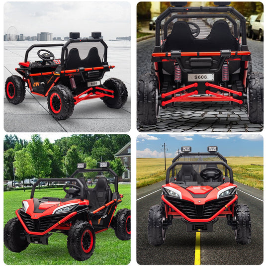 24V Kids 2-Seater Electric Ride-On UTV Truck with 4WD and 320W Motor, Remote Control