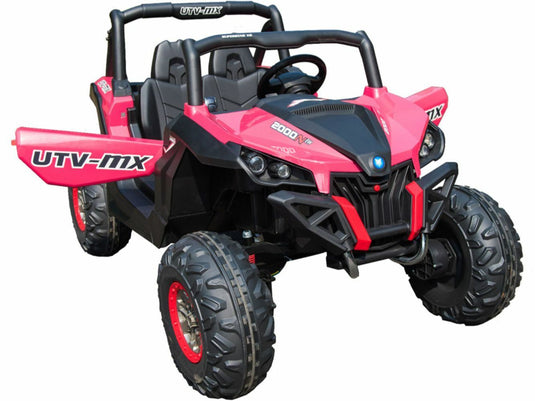 12V Kids Ride-On Toy Electric Car - Mini Moto UTV 4x4 - Black, Blue, White, Red, Pink