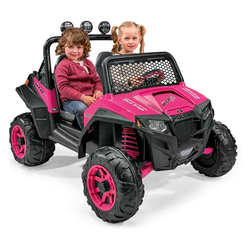 Load image into Gallery viewer, Peg Perego 12V Polaris RZR 900 Electric Ride-On Vehicle in Pink - Accommodates 2 Kids
