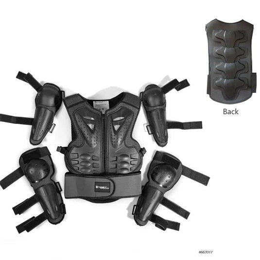 Kids Motocross Body Armor Back Protector Ride-On Horse Toy for Ages 4-15 Years