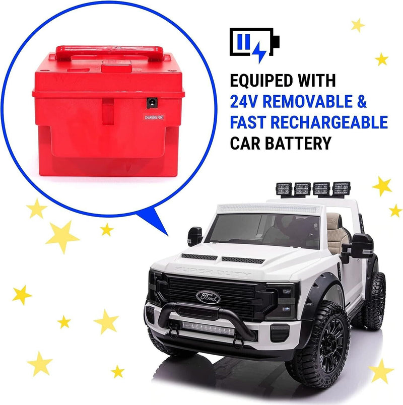 Load image into Gallery viewer, 2023 Ford F450 24v 2 Seater Children&#39;s Electric Ride-On Truck with Interchangeable Battery
