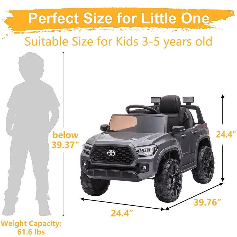 Load image into Gallery viewer, 12V Powered Ride on Toy Cars for Boys - Toyota Tacoma Style with Remote Control
