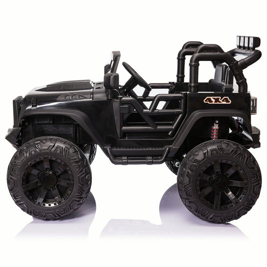 2 Seater 24V Kids Ride On Truck with Remote Control, LED Lights, and 3 Speeds - 2x200W Power