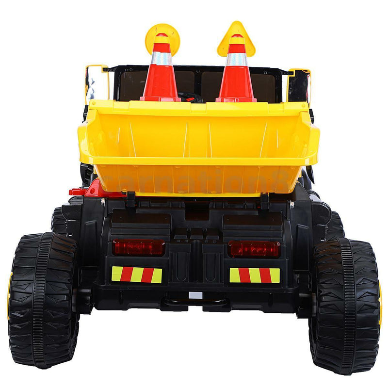 Load image into Gallery viewer, 12V Four-wheel Drive Construction Truck 2.4G Remote Control/App Control Children&#39;s Electric Ride On Vehicle

