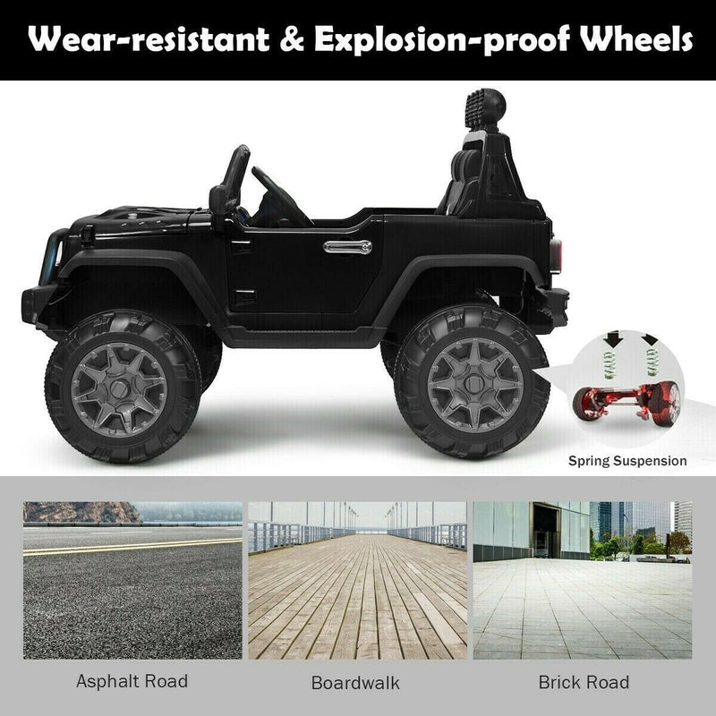 Load image into Gallery viewer, 12V Children&#39;s Ride-On Toy Truck with Spring Suspension System
