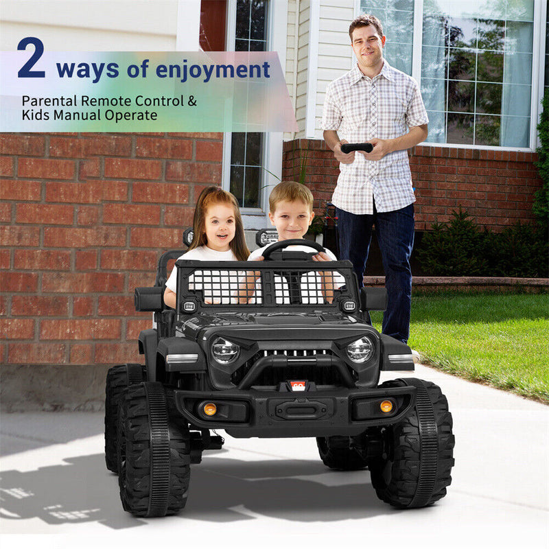 Load image into Gallery viewer, Kimbosmart Ebony 24V Children&#39;s Ride-On Car Double Seater Electric Toy Truck with Remote Control
