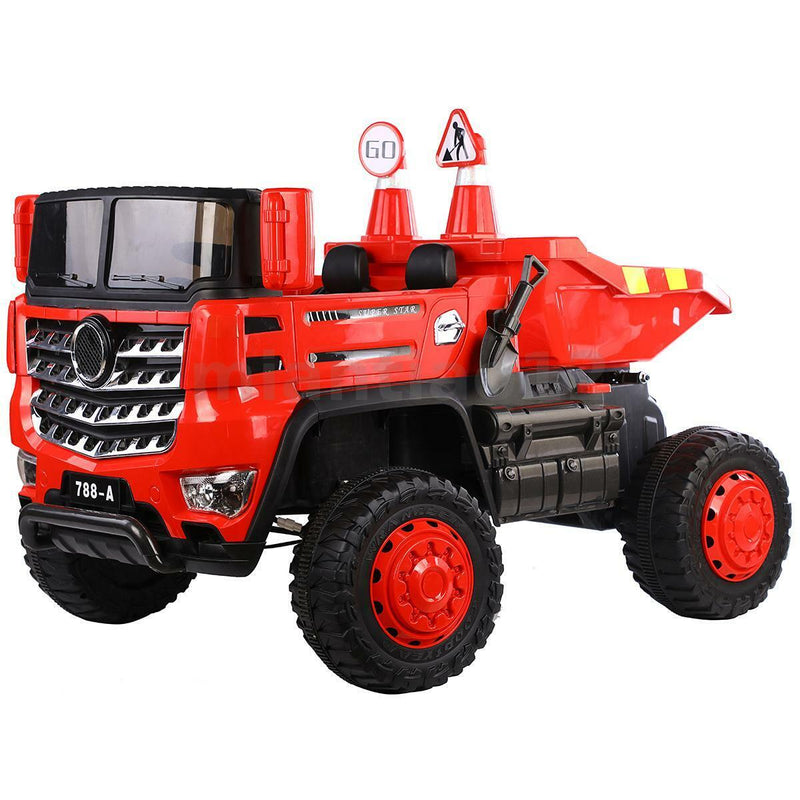 Load image into Gallery viewer, 12V Electric Construction Toy - Dump Truck with Moving Bed and Shovel
