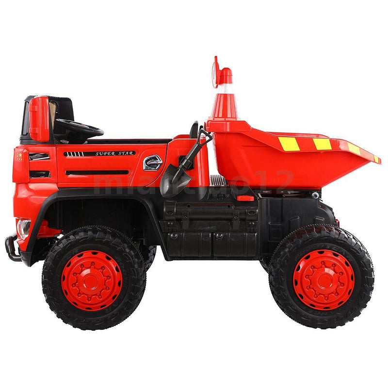 Load image into Gallery viewer, 12V Electric Construction Toy - Dump Truck with Moving Bed and Shovel
