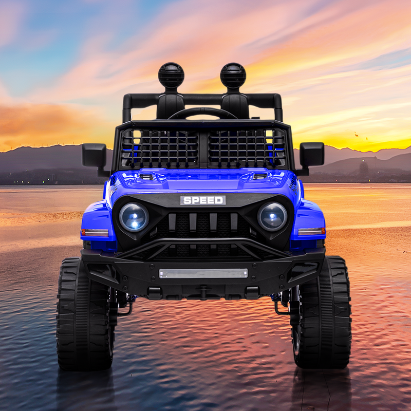 Load image into Gallery viewer, Blue Kids Electric Ride-On Car with Remote Control and MP3 Player
