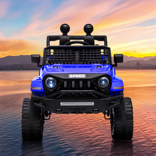 Blue Kids Electric Ride-On Car with Remote Control and MP3 Player