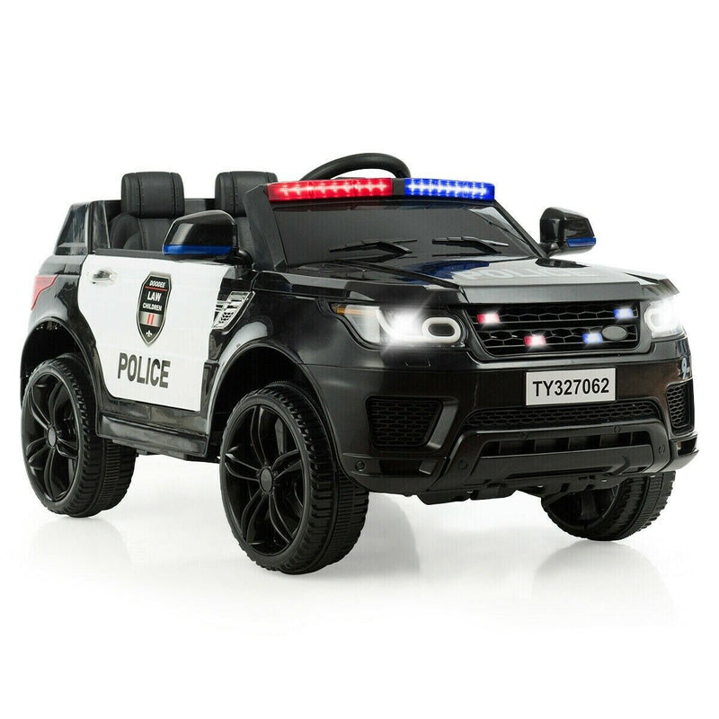 Load image into Gallery viewer, 12V Electric Police Car for Kids with Rechargeable Battery, Music and Bluetooth Sounds
